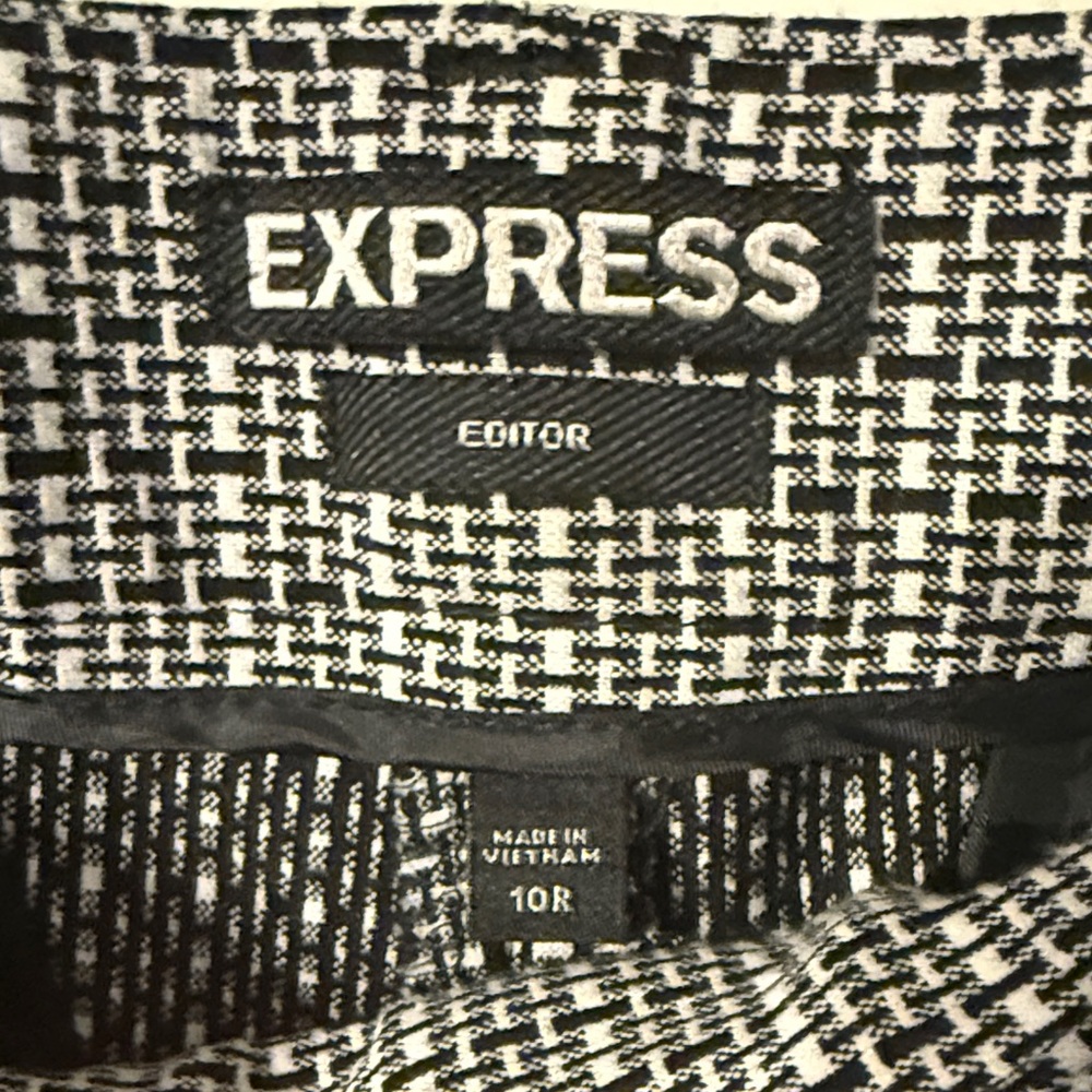 Express Womens Gray Patterned Boot-Cut Dress Pants - image 2